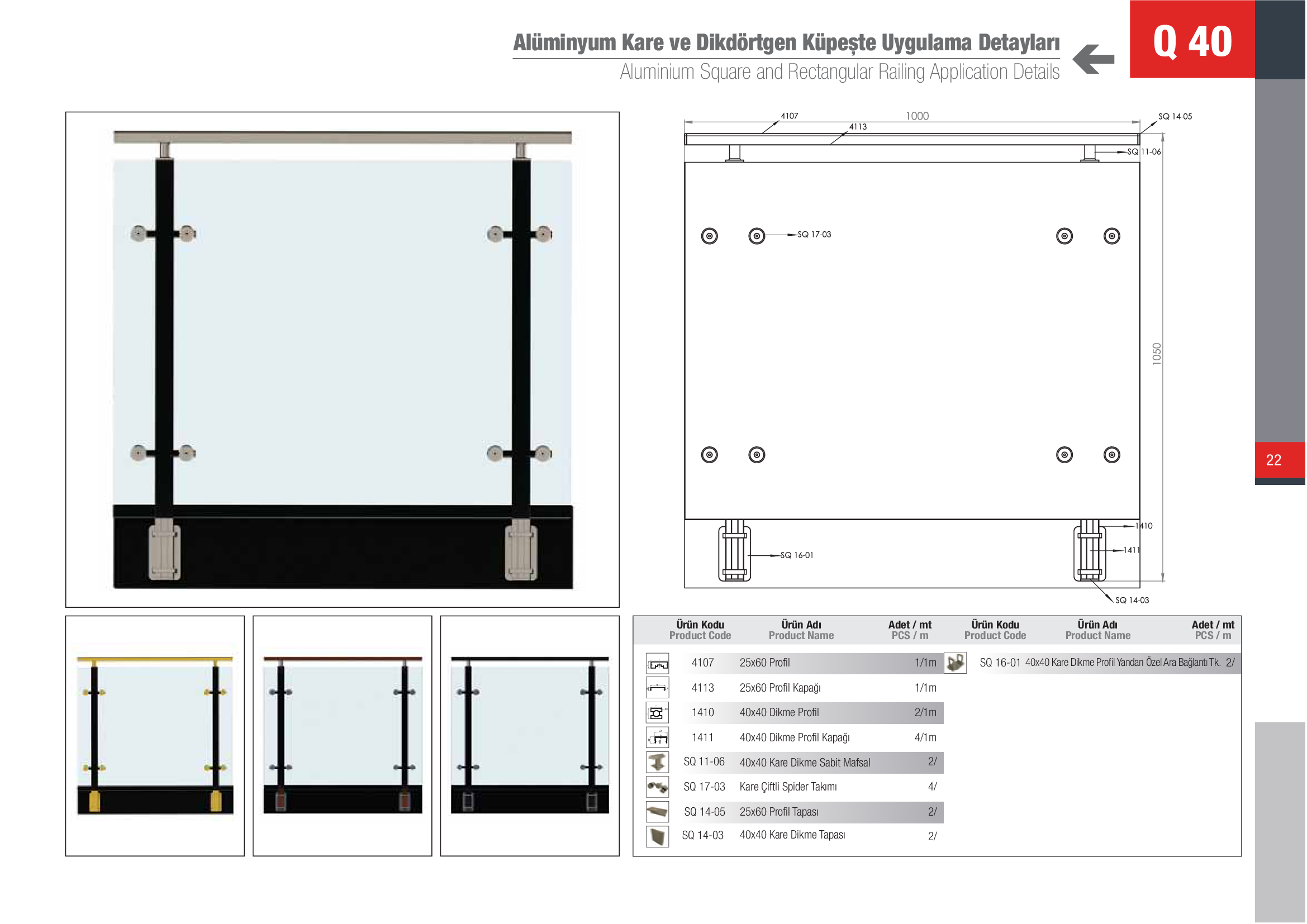 Küpeşte Kare Sistemleri 17